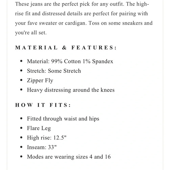 NWT Grace & Emma Mid Rise Chloe Straight Leg Distressed Denim Jeans Size 18 - Picture 4 of 14